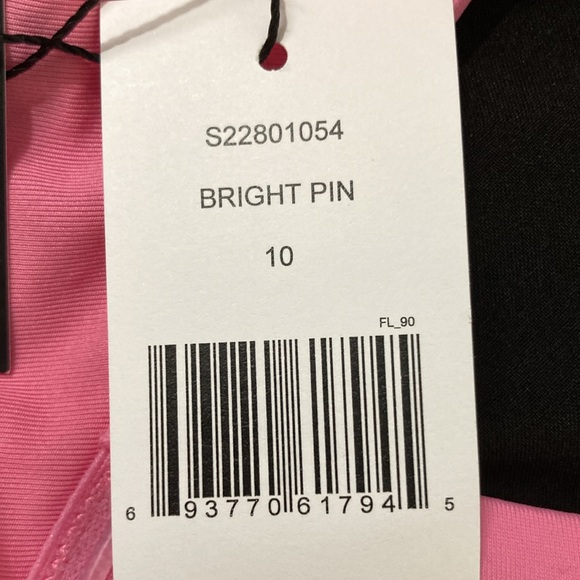 Aurum Bright Pink Bandeau Bikini Top Knotted Bikini Top Size 10 - Picture 8 of 14